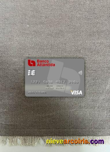 Honduras Banco Atlantida visa debit card photolook